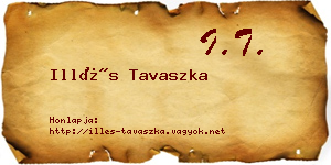 Illés Tavaszka névjegykártya